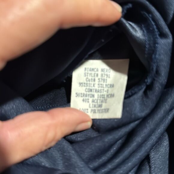 Maria Bianca Nero Navy Dress Size Medium - Picture 8 of 8